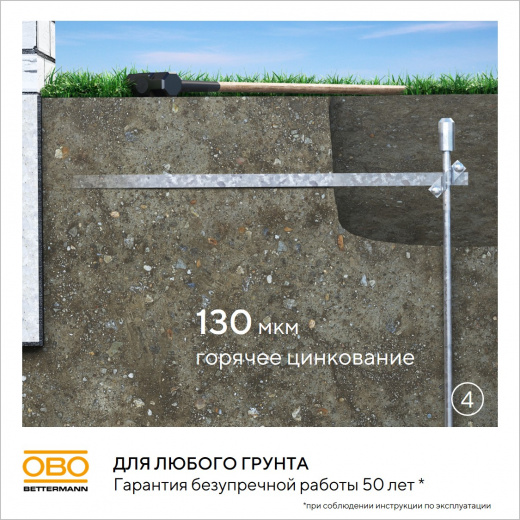 Комплект заземления безмуфтовый D20 мм, 6 м, сталь, горячее цинкование