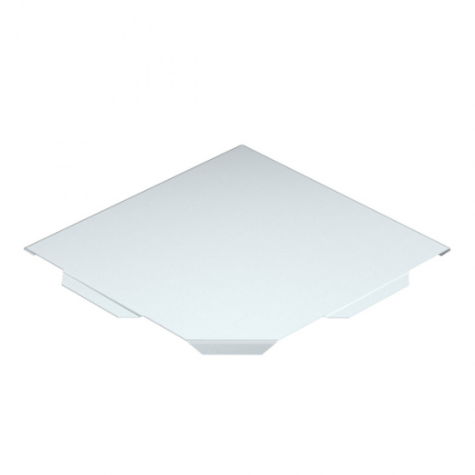 Крышка угловой секции 90° DFB 90 200 FS RU, для листовых лотков, B=200 мм, сталь, конвейерный цинк