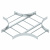 Секция Х-образная LK 1160 R5 FS, для лестничных лотков, R=500 мм, h=110 мм, B=600 мм, сталь, конвейерный цинк